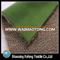 2015 hot selling 100% polyester coral fleece laminated sherpa fleece fabric for Baby Blanket, cushions, pillows