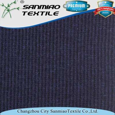 Indigo 30s Knitted Denim Rib Fabric for Garments